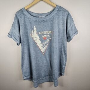 Maurices ADVENTURE AWAITS Graphic Tee XL Blue